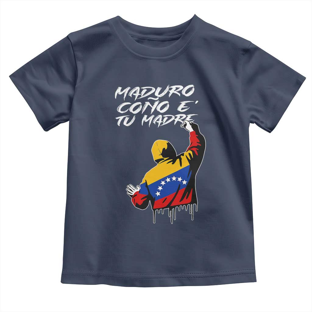 Maduro Cono e Tu Madre Toddler T Shirt Venezuelan Protest Graffiti Graphic TS02 Navy Print Your Wear