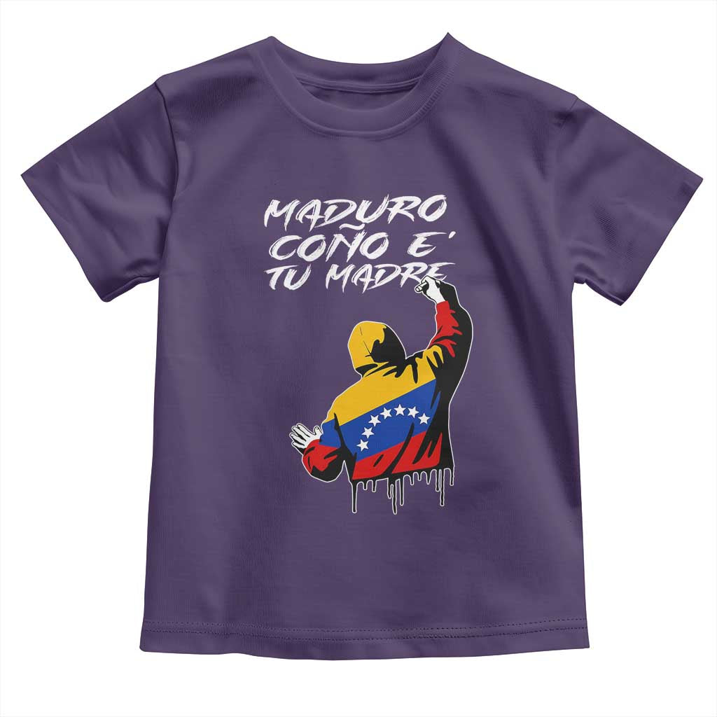 Maduro Cono e Tu Madre Toddler T Shirt Venezuelan Protest Graffiti Graphic TS02 Purple Print Your Wear