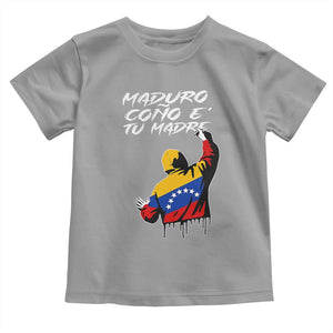 Maduro Cono e Tu Madre Toddler T Shirt Venezuelan Protest Graffiti Graphic TS02 Sport Gray Print Your Wear