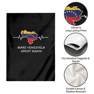 Make Venezuela Great Again Garden Flag Patriotic Support Heartbeat Distressed Map Graphic TS02 Print Your Wear