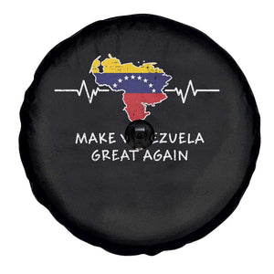 Make Venezuela Great Again Spare Tire Cover Patriotic Support Heartbeat Distressed Map Graphic TS02 Print Your Wear