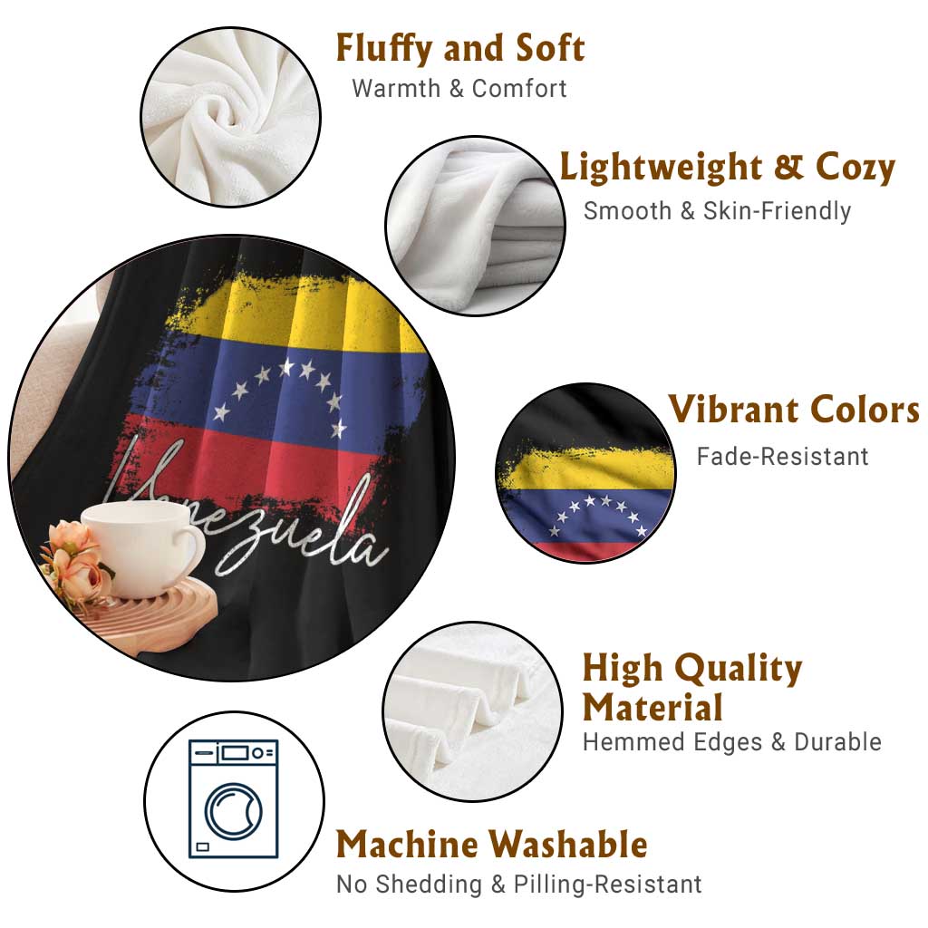 Venezuela Flag Pride Patriotic Throw Blanket for Venezuelan Roost TS02 Print Your Wear
