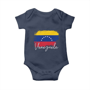 Venezuela Flag Pride Patriotic Baby Onesie for Venezuelan Roost TS02 Navy Print Your Wear