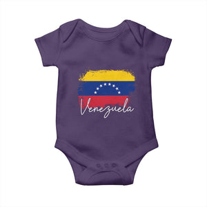 Venezuela Flag Pride Patriotic Baby Onesie for Venezuelan Roost TS02 Purple Print Your Wear