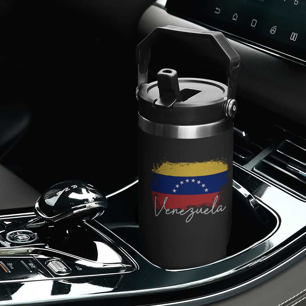 Venezuela Flag Pride Patriotic Flip Straw Tumbler for Venezuelan Roost TS02 Print Your Wear