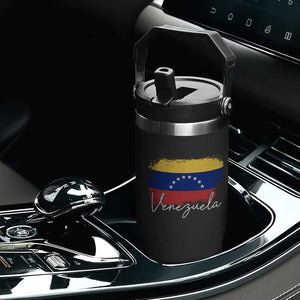 Venezuela Flag Pride Patriotic Flip Straw Tumbler for Venezuelan Roost TS02 Print Your Wear