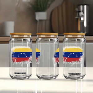 Venezuela Flag Pride Patriotic Glass Can for Venezuelan Roost TS02 Print Your Wear
