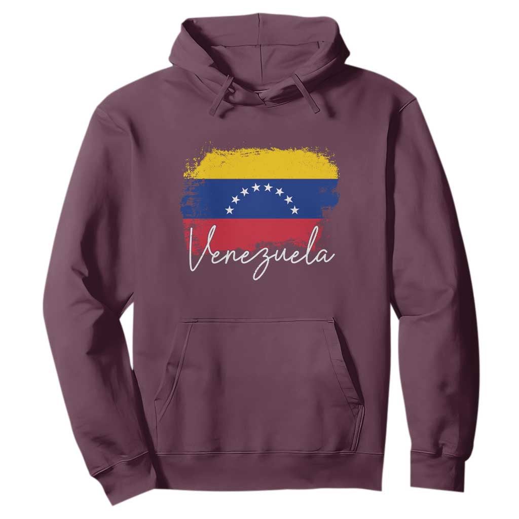 Venezuela Flag Pride Patriotic Hoodie for Venezuelan Roost TS02 Maroon Print Your Wear