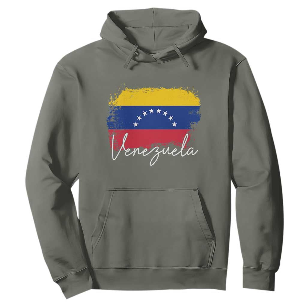 Venezuela Flag Pride Patriotic Hoodie for Venezuelan Roost TS02 Military Green Print Your Wear