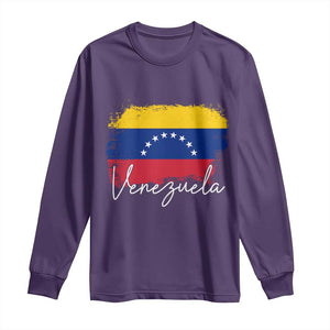 Venezuela Flag Pride Patriotic Long Sleeve Shirt for Venezuelan Roost TS02 Purple Print Your Wear