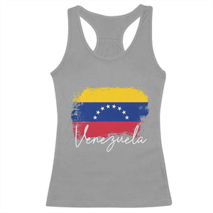 Venezuela Flag Pride Patriotic Racerback Tank Top for Venezuelan Roost TS02 Sport Gray Print Your Wear
