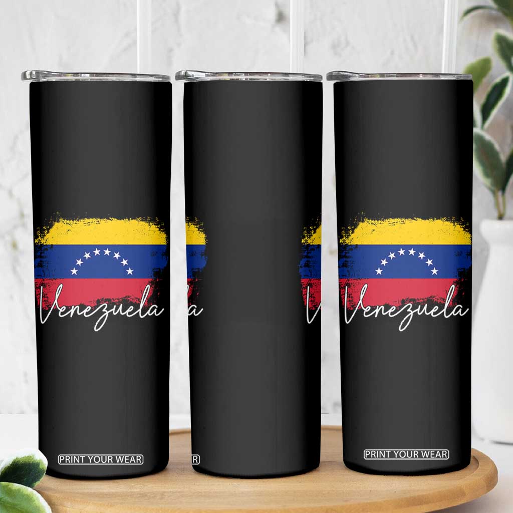 Venezuela Flag Pride Patriotic Skinny Tumbler for Venezuelan Roost TS02 Print Your Wear