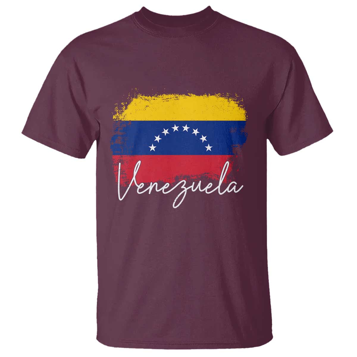 Venezuela Flag Pride Patriotic T Shirt for Venezuelan Roost TS02 Maroon Print Your Wear