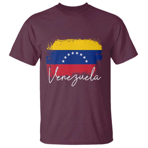 Venezuela Flag Pride Patriotic T Shirt for Venezuelan Roost TS02 Maroon Print Your Wear
