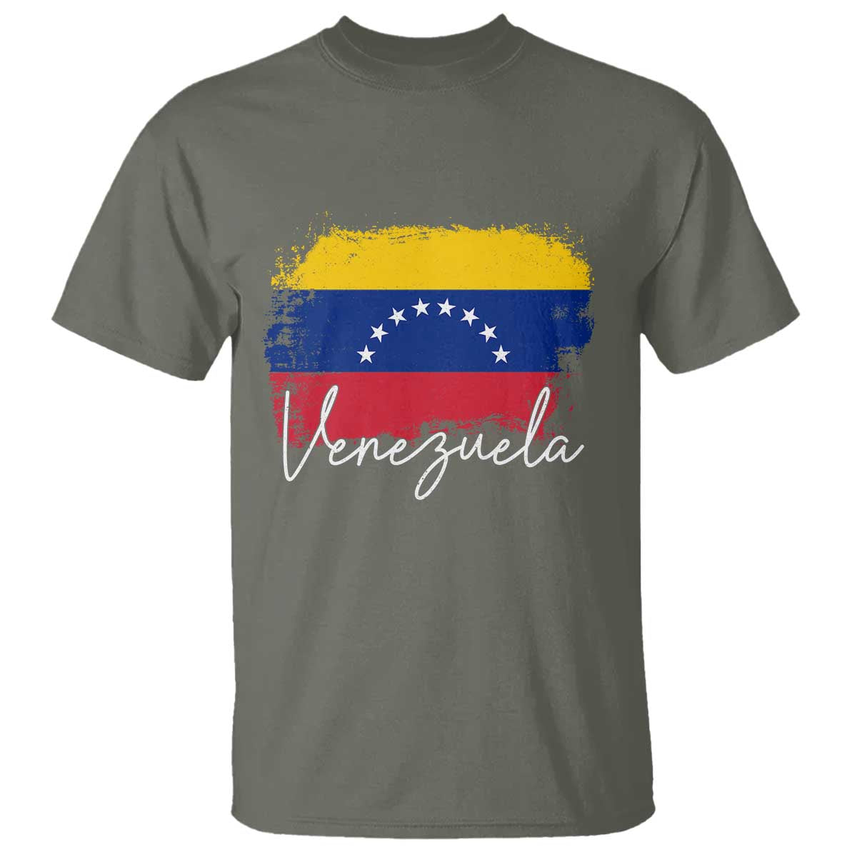 Venezuela Flag Pride Patriotic T Shirt for Venezuelan Roost TS02 Military Green Print Your Wear