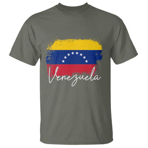 Venezuela Flag Pride Patriotic T Shirt for Venezuelan Roost TS02 Military Green Print Your Wear