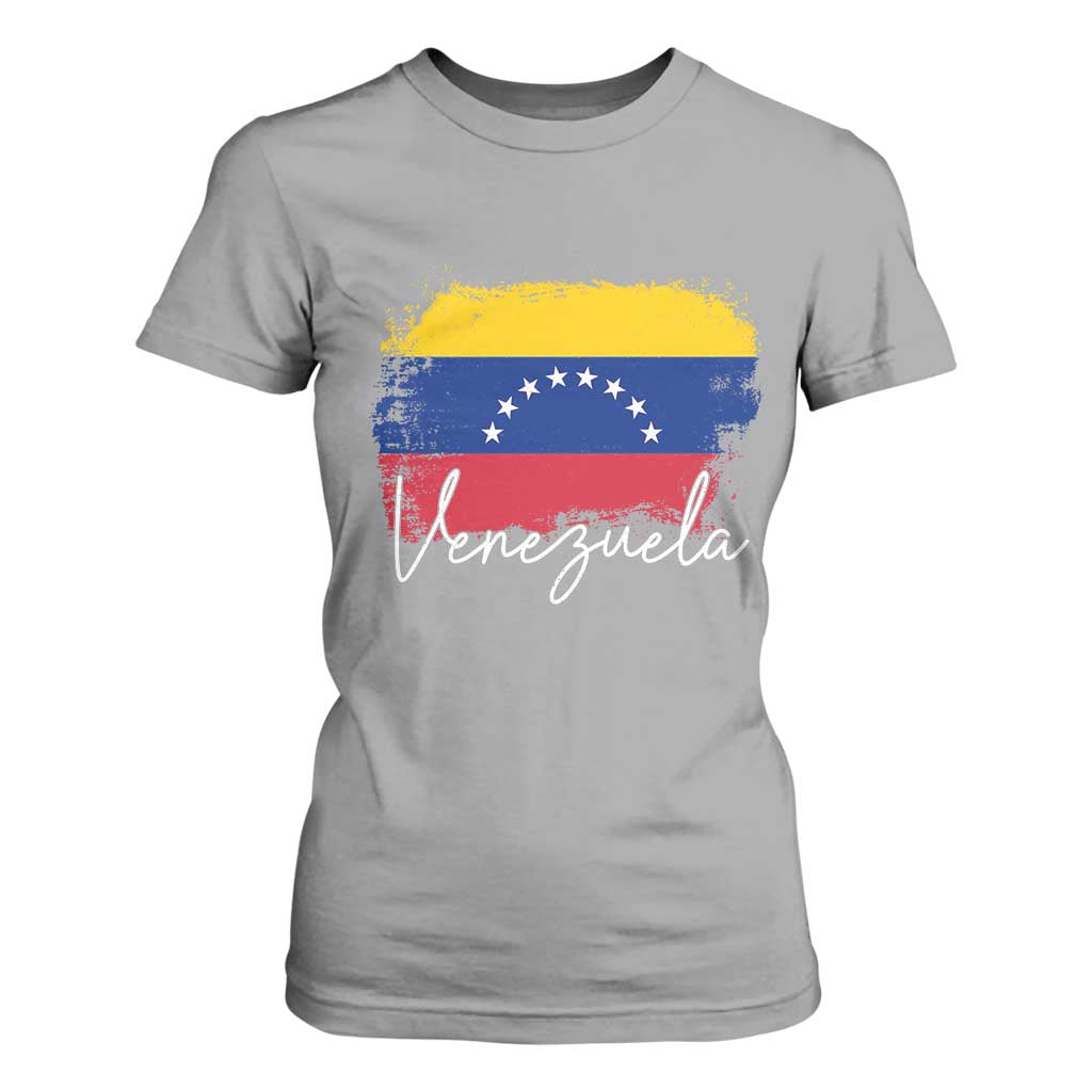 Venezuela Flag Pride Patriotic T Shirt For Women for Venezuelan Roost TS02 Sport Gray Print Your Wear