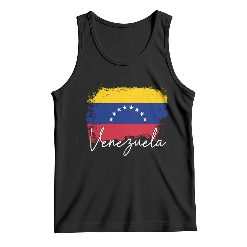 Venezuela Flag Pride Patriotic Tank Top for Venezuelan Roost TS02 Black Print Your Wear