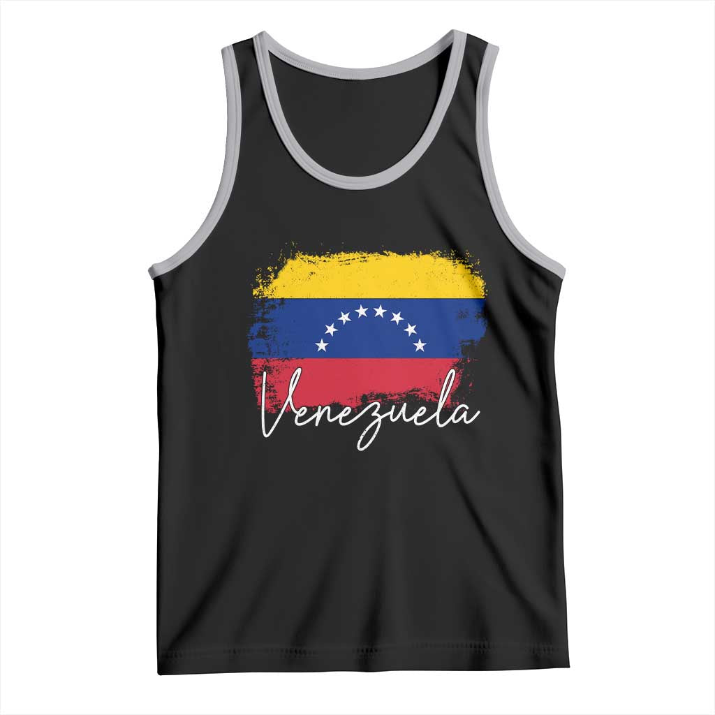 Venezuela Flag Pride Patriotic Tank Top for Venezuelan Roost TS02 Black Athletic Heather Print Your Wear
