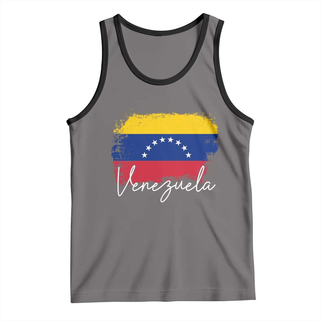 Venezuela Flag Pride Patriotic Tank Top for Venezuelan Roost TS02 Deep Heather Black Print Your Wear