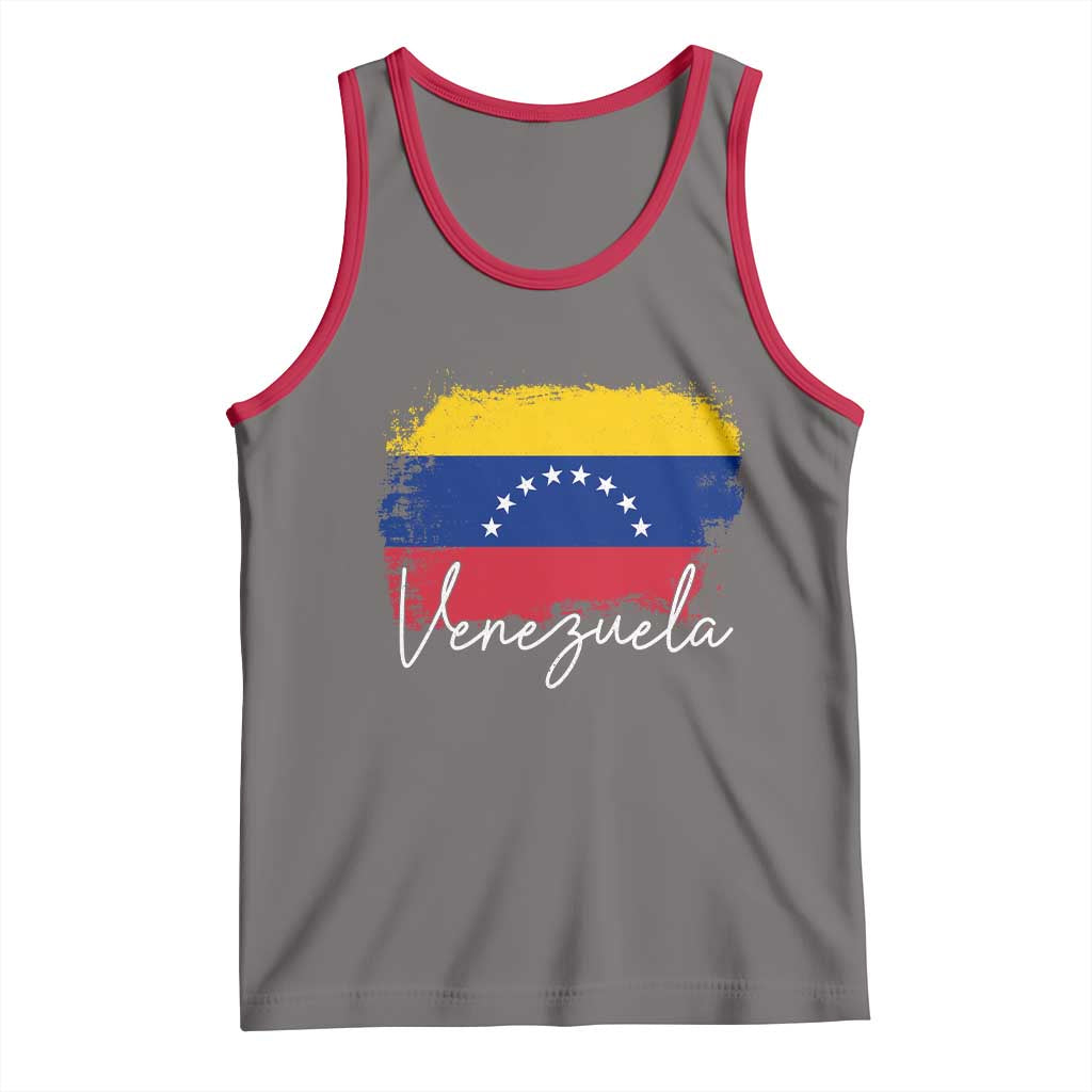 Venezuela Flag Pride Patriotic Tank Top for Venezuelan Roost TS02 Deep Heather Red Print Your Wear