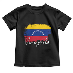 Venezuela Flag Pride Patriotic Toddler T Shirt for Venezuelan Roost TS02 Black Print Your Wear