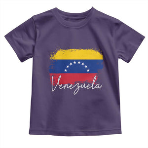 Venezuela Flag Pride Patriotic Toddler T Shirt for Venezuelan Roost TS02 Purple Print Your Wear
