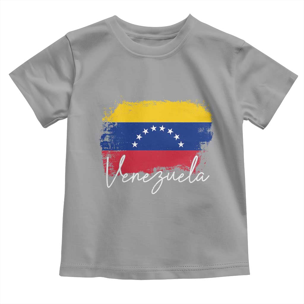 Venezuela Flag Pride Patriotic Toddler T Shirt for Venezuelan Roost TS02 Sport Gray Print Your Wear
