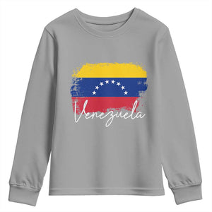 Venezuela Flag Pride Patriotic Youth Sweatshirt for Venezuelan Roost TS02 Sport Gray Print Your Wear