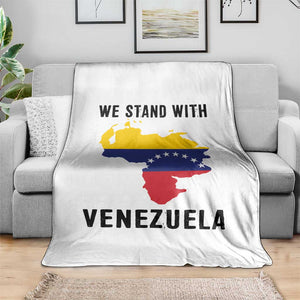 We Stand With Venezuela Throw Blanket Venezuelan Flag Unity Graphic TS02 Print Your Wear