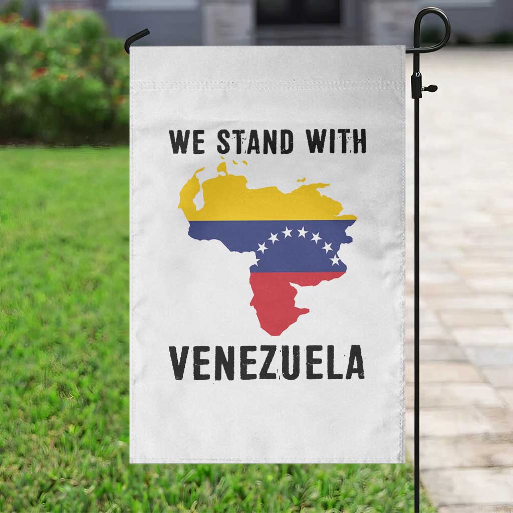 We Stand With Venezuela Garden Flag Venezuelan Flag Unity Graphic TS02 Print Your Wear