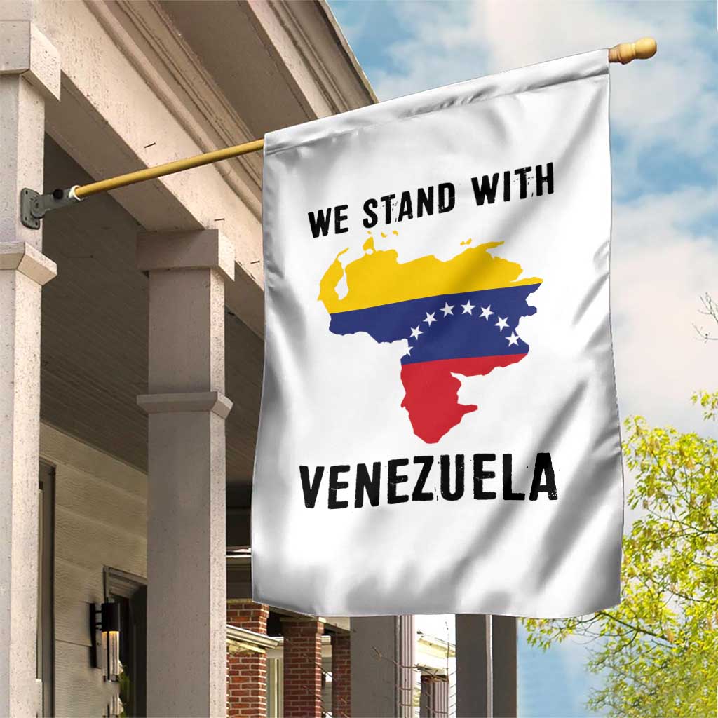 We Stand With Venezuela Garden Flag Venezuelan Flag Unity Graphic TS02 Print Your Wear