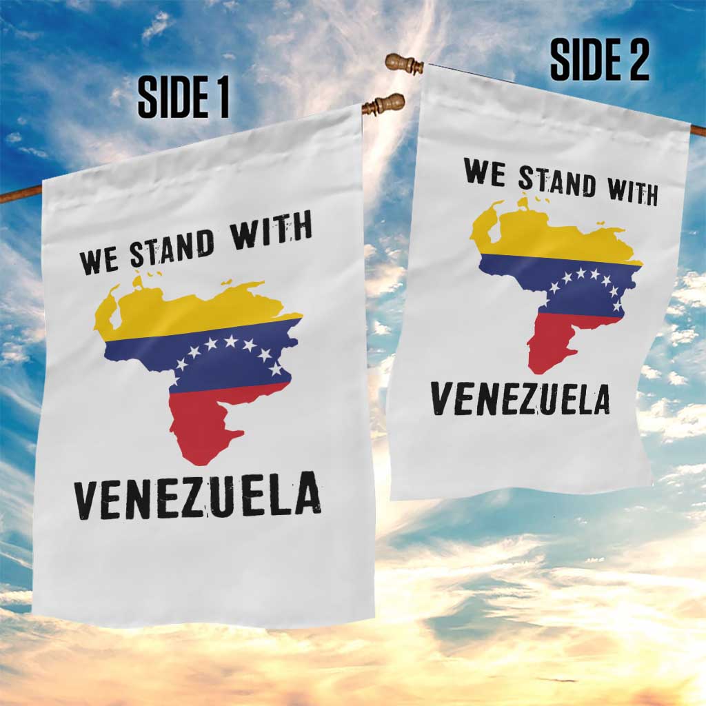 We Stand With Venezuela Garden Flag Venezuelan Flag Unity Graphic TS02 Print Your Wear