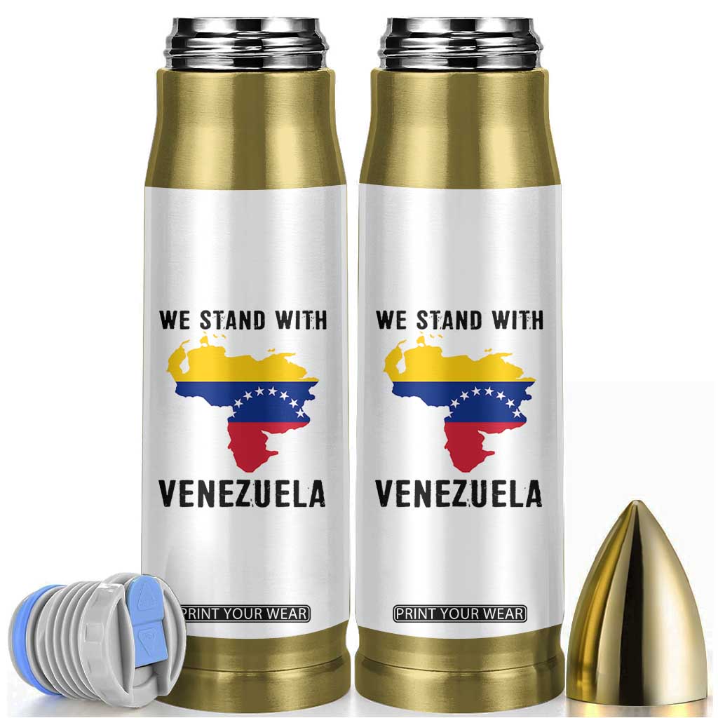 We Stand With Venezuela Bullet Tumbler Venezuelan Flag Unity Graphic TS02 White Print Your Wear