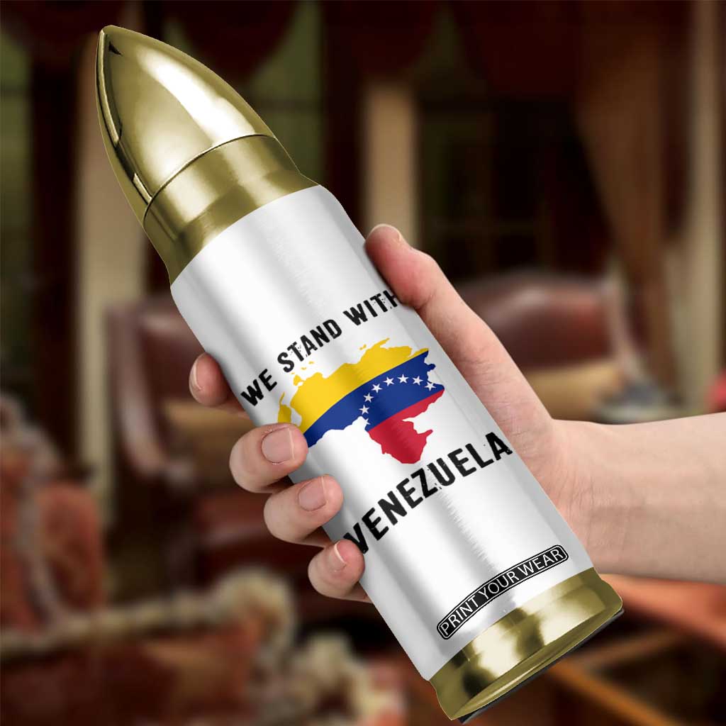 We Stand With Venezuela Bullet Tumbler Venezuelan Flag Unity Graphic TS02 Print Your Wear