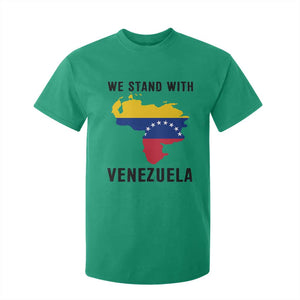 We Stand With Venezuela T Shirt For Kid Venezuelan Flag Unity Graphic TS02 Irish Green Print Your Wear