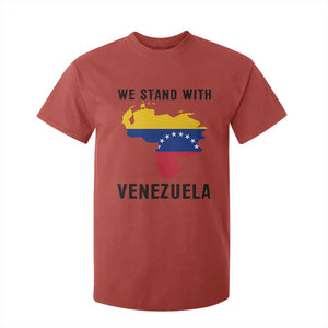 We Stand With Venezuela T Shirt For Kid Venezuelan Flag Unity Graphic TS02 Red Print Your Wear