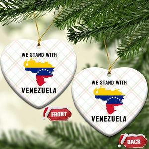 We Stand With Venezuela Ceramic Ornament Venezuelan Flag Unity Graphic TS02 Print Your Wear