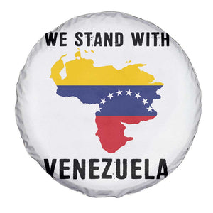 We Stand With Venezuela Spare Tire Cover Venezuelan Flag Unity Graphic TS02 Print Your Wear