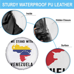 We Stand With Venezuela Spare Tire Cover Venezuelan Flag Unity Graphic TS02 Print Your Wear