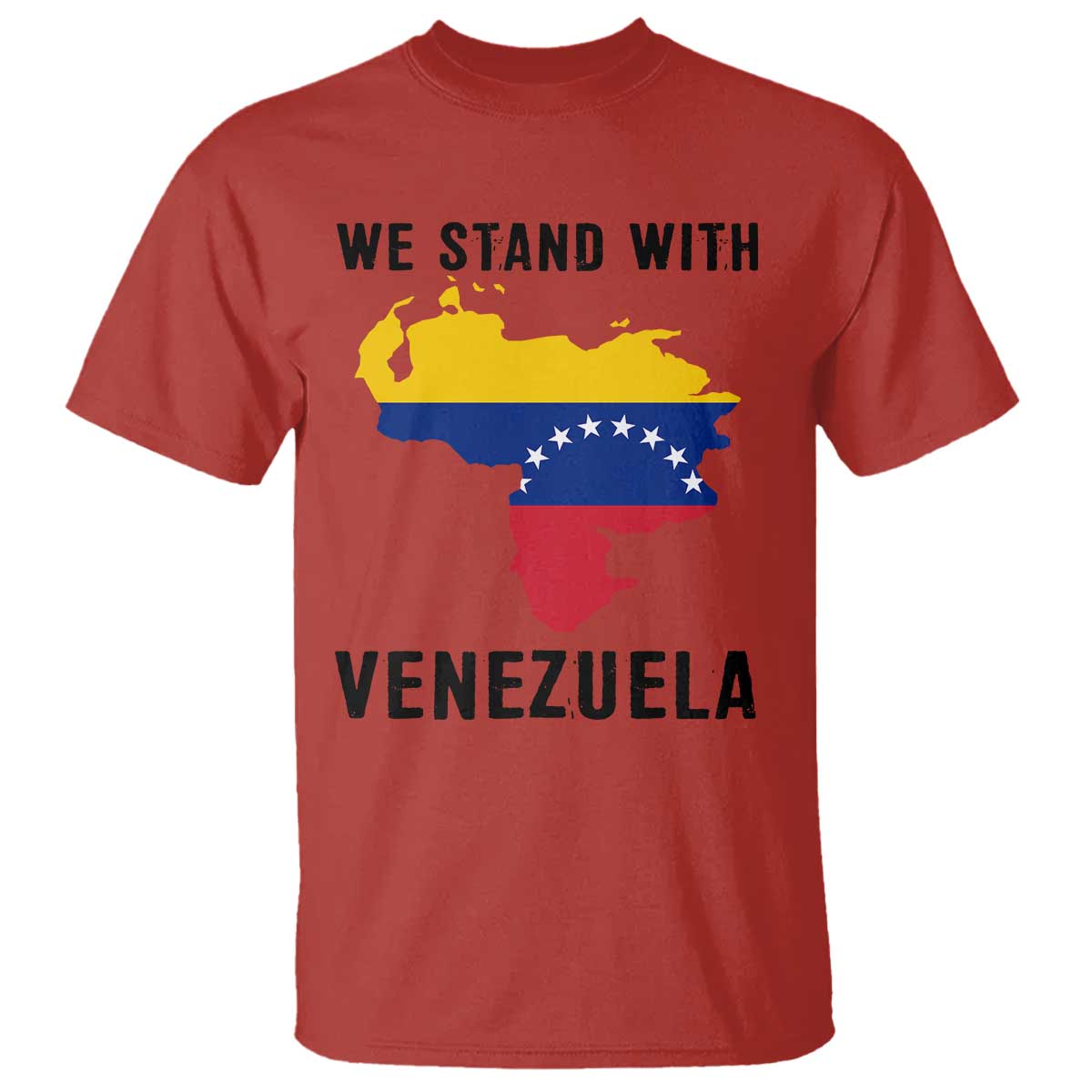 We Stand With Venezuela T Shirt Venezuelan Flag Unity Graphic TS02 Red Print Your Wear