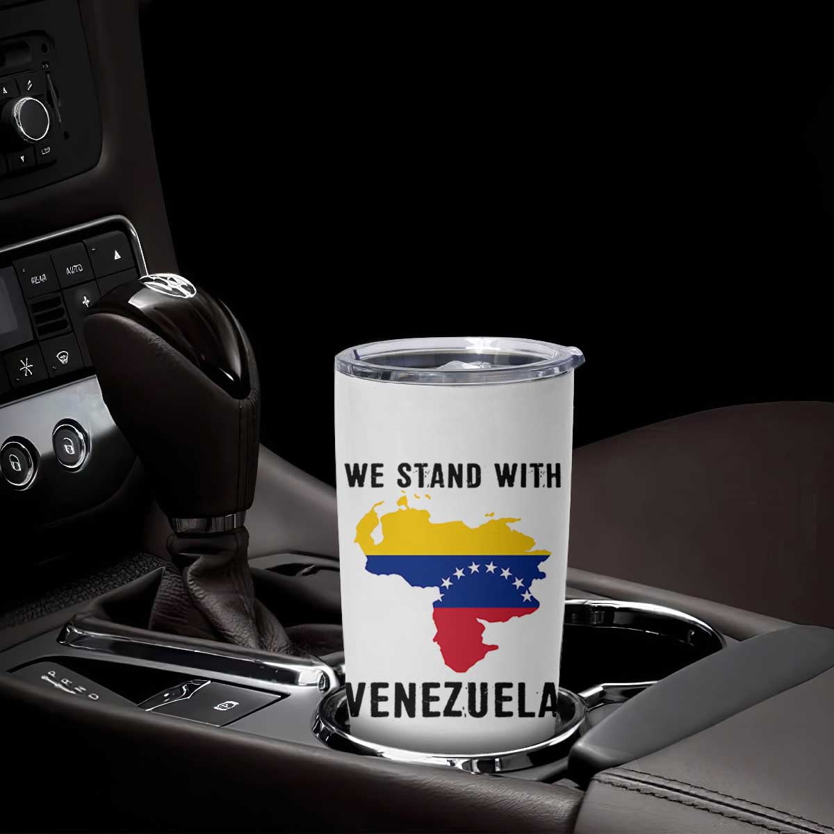 We Stand With Venezuela Tumbler Cup Venezuelan Flag Unity Graphic TS02 Print Your Wear