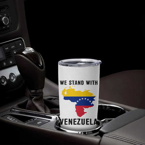 We Stand With Venezuela Tumbler Cup Venezuelan Flag Unity Graphic TS02 Print Your Wear