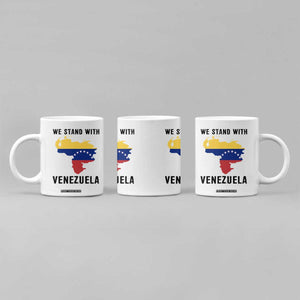 We Stand With Venezuela Coffee Mug Venezuelan Flag Unity Graphic TS02 Print Your Wear
