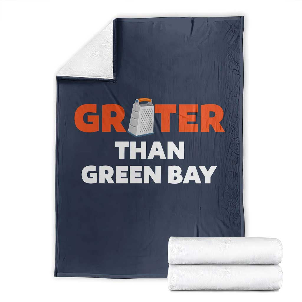 Funny Greater Than Green Bay Rivalry Throw Blanket Cheese Grater - Print Your Wear