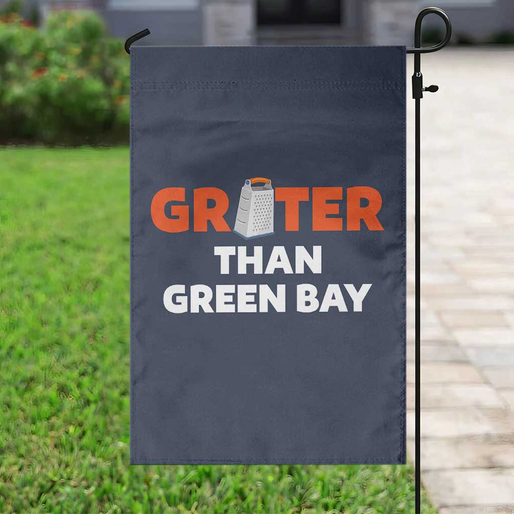 Funny Greater Than Green Bay Rivalry Garden Flag Cheese Grater TS02 Print Your Wear