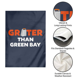 Funny Greater Than Green Bay Rivalry Garden Flag Cheese Grater TS02 Print Your Wear