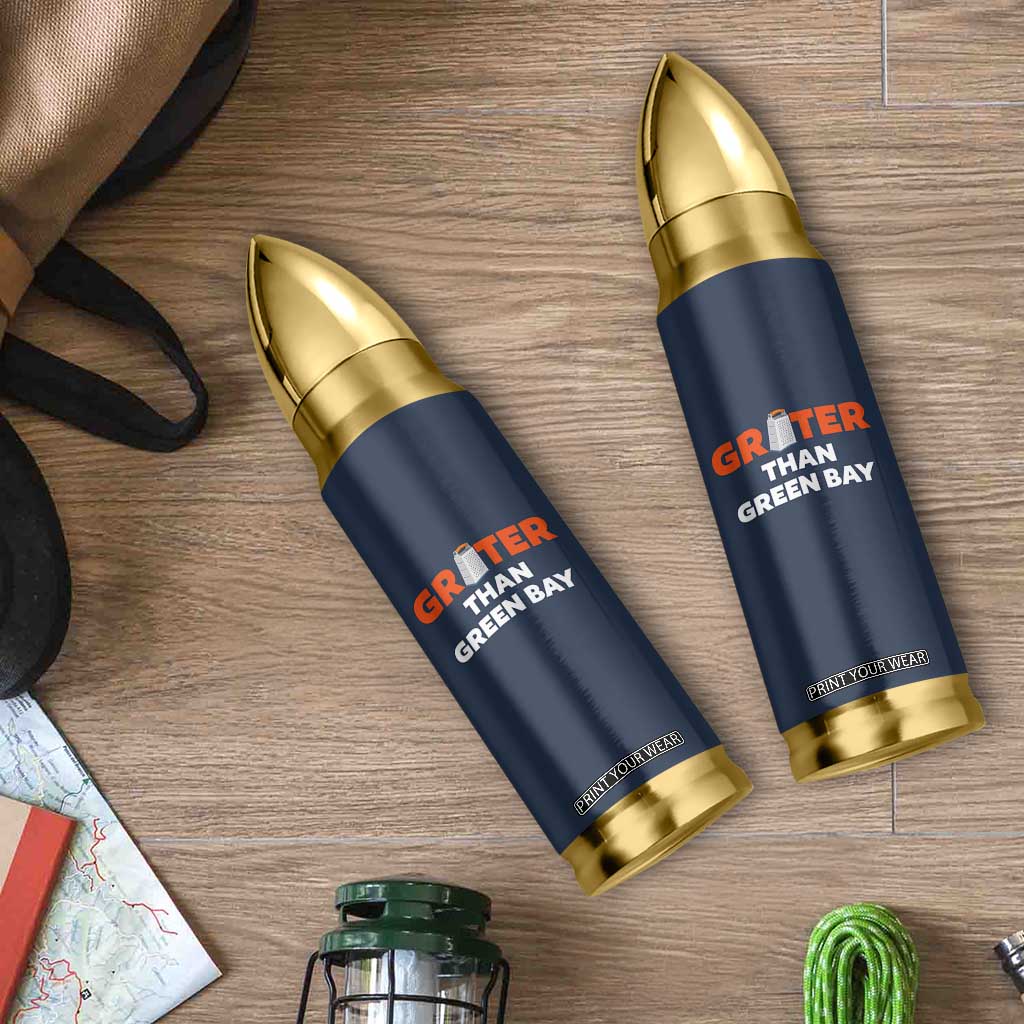 Funny Greater Than Green Bay Rivalry Bullet Tumbler Cheese Grater TS02 Print Your Wear