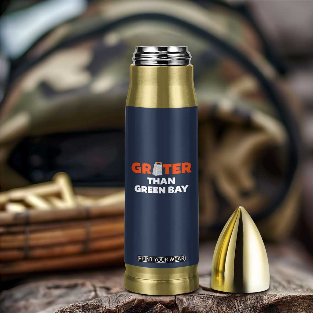 Funny Greater Than Green Bay Rivalry Bullet Tumbler Cheese Grater TS02 Print Your Wear