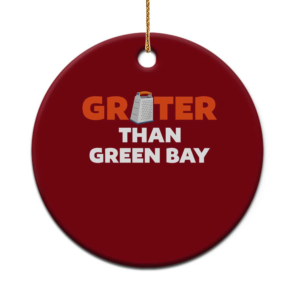 Funny Greater Than Green Bay Rivalry Ceramic Ornament Cheese Grater TS02 1pc Red Print Your Wear